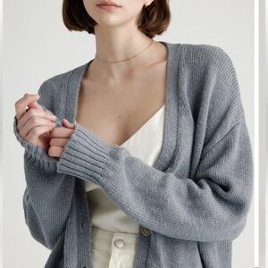 Cotton Linen Relaxed Cardigan